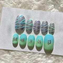 《No.7》ハンドメイド ジェルネイル ネイルチップ 【現品】