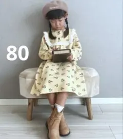 moujonjon 花柄ワンピース 80