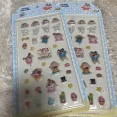 【激安】クレヨンしんちゃん 3Dステッカー 2シートセット　硬いタイプ