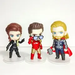 ちまっ！きゃら MARVEL アイアンマン・ブラックウィドウ・ソー 3点セット