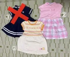 ミキハウス　ワンピース　トップス　2枚セット 90cm 女の子