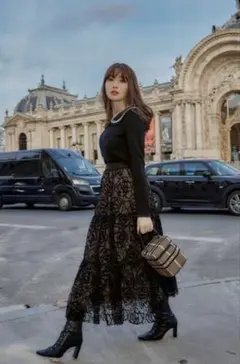 ハーリップトゥ　スカート エクリュ　新品　タグ付き Shaggy Volume Skirt（スカート）｜Her lip to（ハーリップトゥー）の