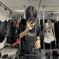 Galliano ガリアーノ　ラインストーン ロゴ Tシャツ ブラック　ロゴのサムネイル