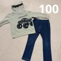 H&Mパーカー104デニムセット