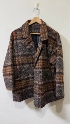 ブラウン系チェック柄ジャケット
