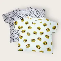 しまむら 100cm 半袖Tシャツ 総柄 2枚セット まとめ売り