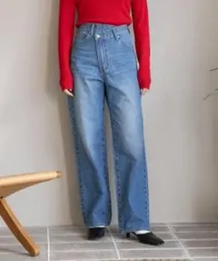 【美品】ローリーズファーム CONE アシメデニムパンツ Sサイズ ジーンズ