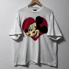90's ミッキーマウス　ハートデザインTシャツ