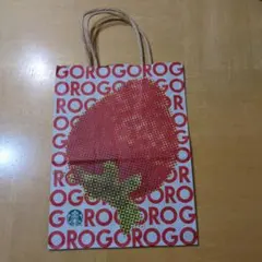 スターバックス　イチゴ柄紙袋1枚