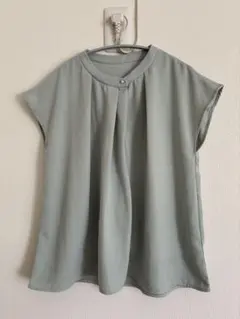 アイボリー ブルー　ノースリーブブラウス　ロペピクニック　2枚セット