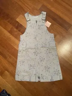 ベビーピンクハウス　花柄、ジャンバースカート　ブルー系　カーゴジップ