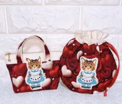 トート風ミニポーチ＆まぁるい巾着♡アリスサンダー❤︎コヤンイサムチョン