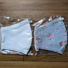 ハンドメイド作品　マスク　大きめ　２点