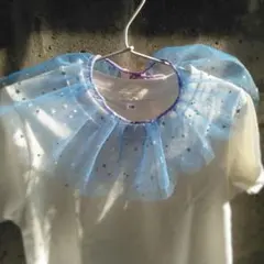 つけ襟　七夕コスプレ　七夕衣装　フリル　ギャザー　星