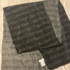 Calvin Klein カルバンクライン マフラー 総柄 ブラック ストール