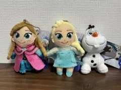 Disney アナと雪の女王　アナ　エルサ　オラフ　ぬいぐるみキーホルダー