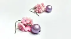 桜 モチーフ ピアス