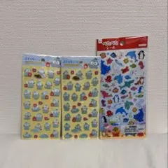 ぺたぺたシール うみのいきもの ぷくっとシール ハンギョドン 3シートセット