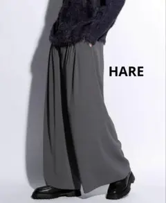 HARE DABOルーズワイドパンツ グレー