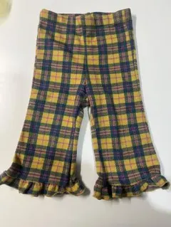 チェック柄フリルパンツ　80センチ