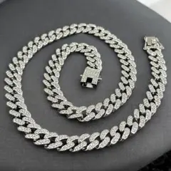 喜平ネックレス 50cm 幅13mm 喜平チェーン マイアミキューバン シルバー