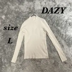 DAZY デイジー (L) 長袖ニット ハイネック シンプル タイトのサムネイル