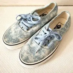 アメリカ輸入品 Van's バンズ デニム風 青色 スニーカー 22cm