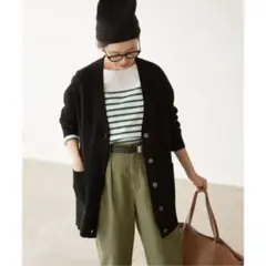 SLOBE IENA ウォッシャブルミラノリブカーディガン