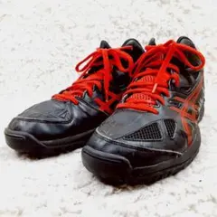 美品 27.5㎝◎asics アシックス GELHOOP V7 wide 黒赤