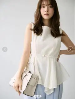 FRAY I.D アシメペプラムチュニック ホワイト