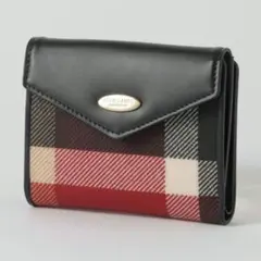 【新品】ブルーレーベルクレストブリッジ　二つ折り財布　赤　バーバリー　340のサムネイル