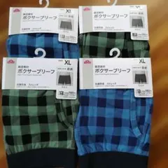 新品４点　ボクサーブリーフ　XL　チェック柄のサムネイル