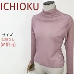 イチオク ICHIOKUシアートップス シースルー ハイネック レイヤード 長袖