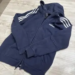 adidas ネイビー フルジップパーカー 150サイズ