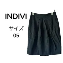 インディヴィ INDIVI タイト スカート サイズ 05 ブラック ラメ