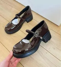 メリージェーン パンプス ブラウン 235のサムネイル