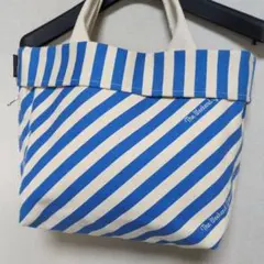 ROOTOTE トートバッグ 青白ストライプ