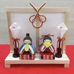 雛飾り【弥生雛】親王雛 豆雛 ぼんぼり お雛様 ひな祭り 新品 日本製