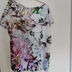 最終※美品※ZARA フラワープリント シャツ チュニック ワンピース