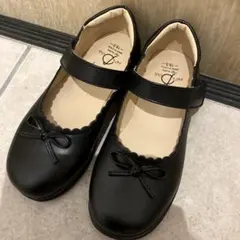 【コメント必読】軽量！フォーマルシューズ　19cm 黒　女の子　リボン