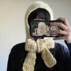 即購入可　バラボネット　バラクラバ　ボンネット　ビーニー　ハンドメイド　2way