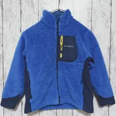 mont-bell　キッズ　フリースジャケット　フリース　青　ブルー　ジャケット