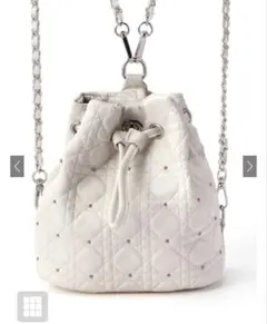 2Wayキルティングスタッズリュック[dd455]