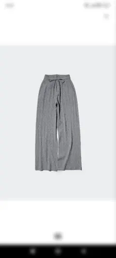 ユニクロ　ウォッシャブルケーブルニットパンツ　L