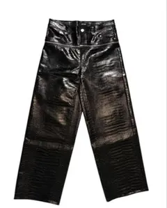 新品未使用 sサイズ goar.archive クロコ レザー GOAR.ARCHIVE クロコレザー 黒 ZIPPER PANTS CROC - メルカリ