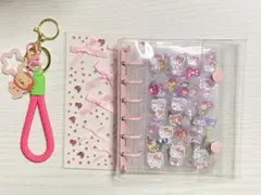 シール帳　A7完成品（リフィル6枚）硬いシールのみキーホルダーデコシール付き