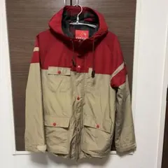 XLARGE マウンテンパーカー バイカラー レッド ベージュ M