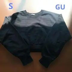 GUクロップドスウェット Sブラック