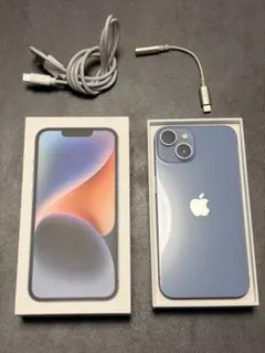 【美品】iPhone 14 128GB ブルー 本体 箱付き 付属品あり