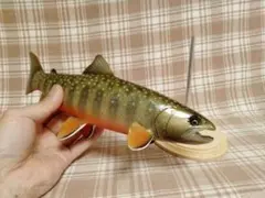 2ハンドメイド 27cmイワナ オショロコマ フィギュア レプリカ 魚釣り